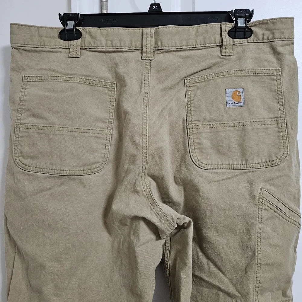 Carhartt Work Pant Mens 40x32 Tan Rugged Flex Relaxed Fit Canvas Outdoor Blemish